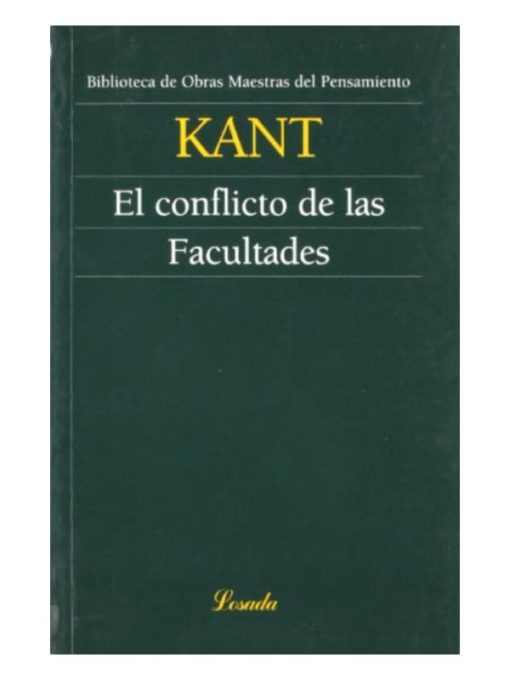 Imágen 1 del libro: El conflicto de las facultades