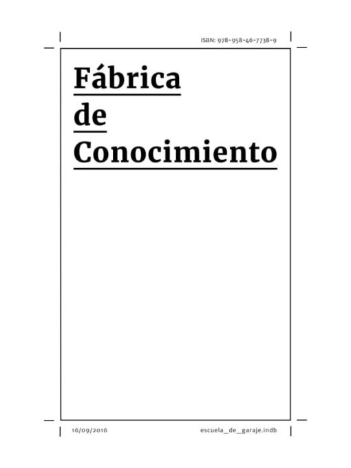 Imágen 1 del libro: Fábrica de conocimiento