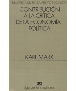 Imágen 1 del libro: Contribución a la crítica de la economía política