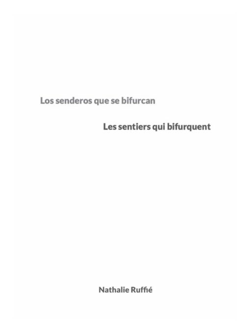 Cubierta del libro: Los senderos que se bifurcan. Les sentiers qui bifurquent